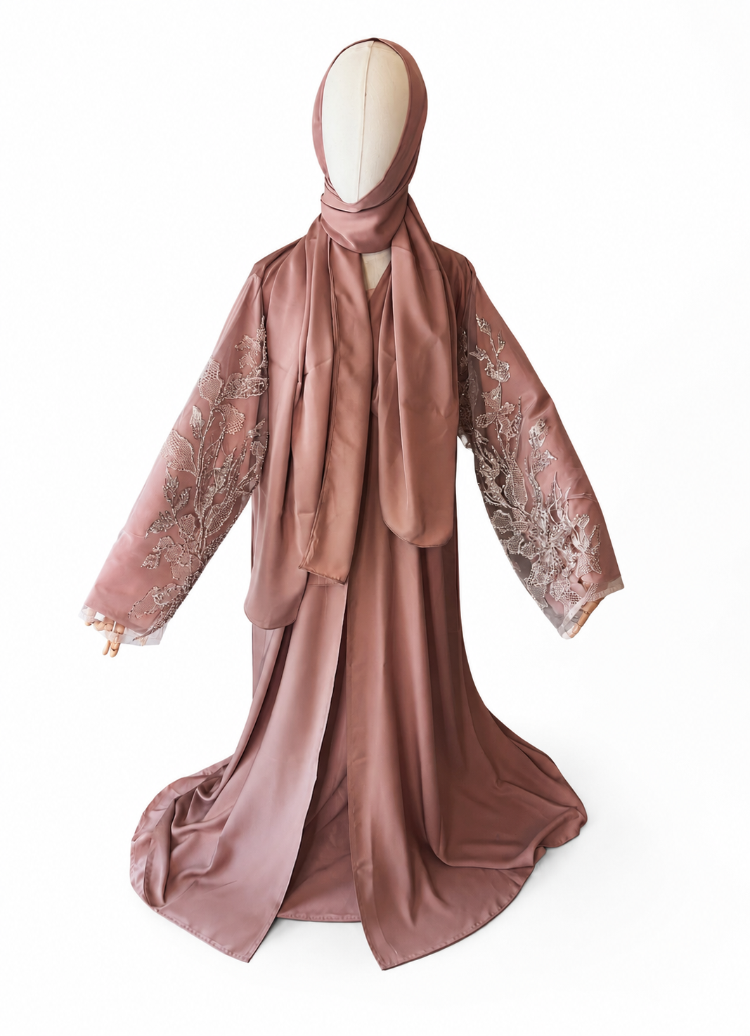 Pink Flower Eid Abaya